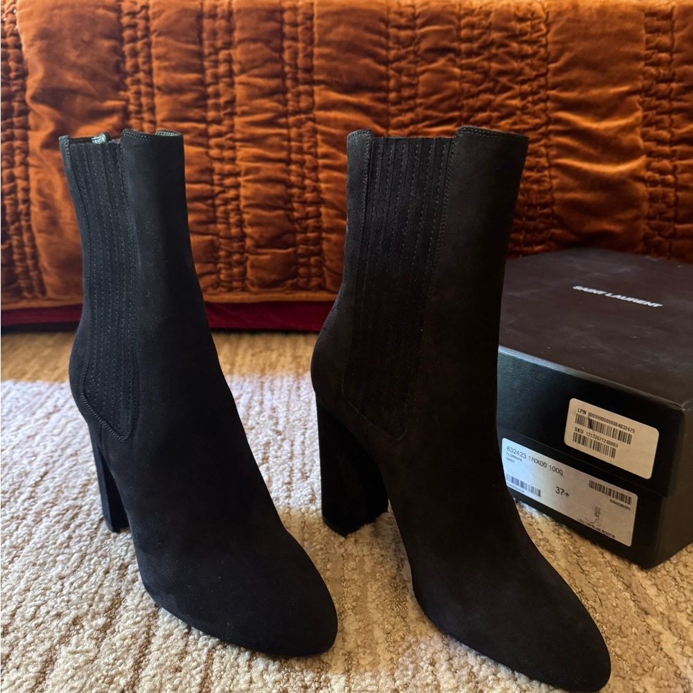 Saint Laurent Black Ankle Booties - Picture 5 of 6